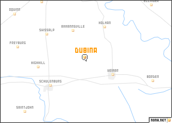 map of Dubina