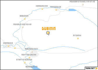 map of Dubinin