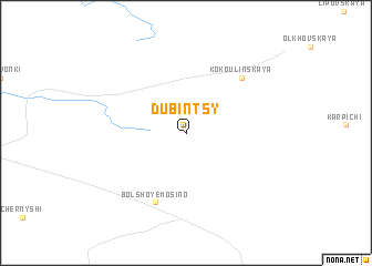 map of Dubintsy