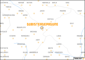 map of Dubiştea de Pădure