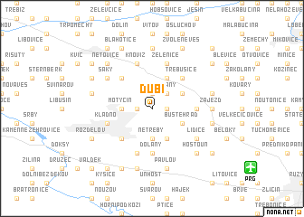 map of Dubí