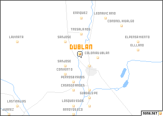 map of Dublán