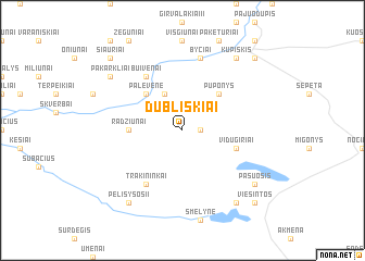 map of Dubliškiai