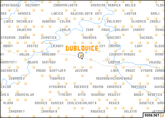 map of Dublovice