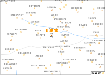 map of Dubna