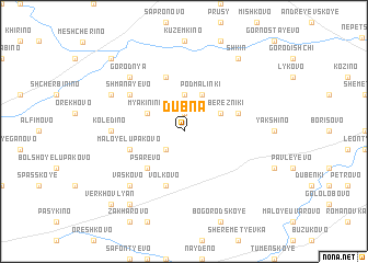 map of Dubna