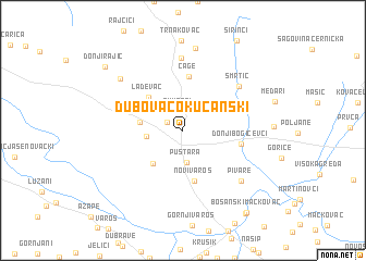 map of Dubovac Okučanski
