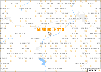 map of Dubová Lhota