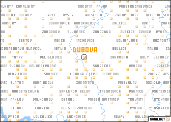 map of Dubová