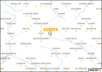 map of Dubová
