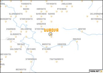 map of Dŭbova