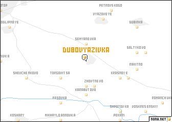 map of Dubov”yazivka