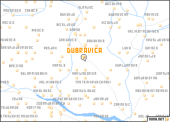 map of Dubravica