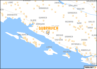 map of Dubravica