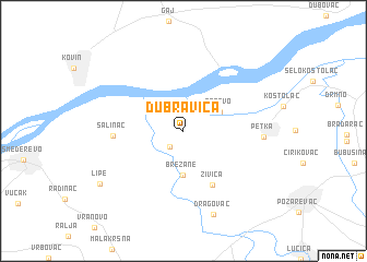 map of Dubravica