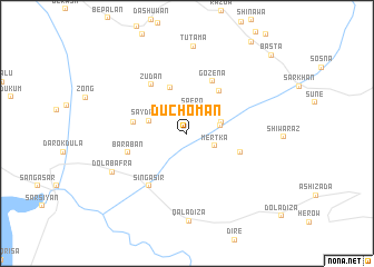 map of Dūchōmān