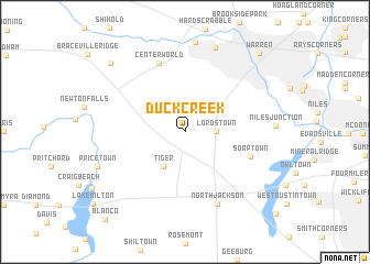 map of Duck Creek