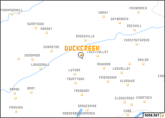 map of Duck Creek