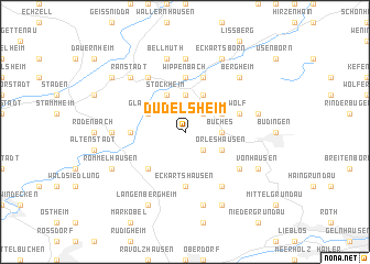 map of Düdelsheim