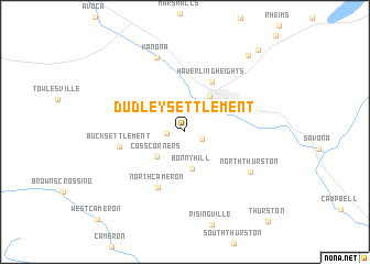 map of Dudley Settlement