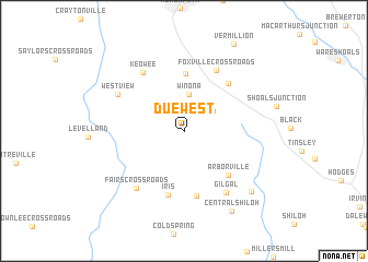 map of Due West