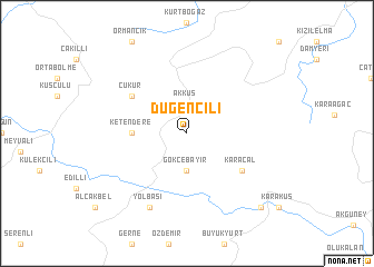map of Düğencili