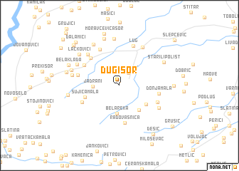 map of Dugi Šor