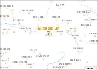 map of Dugo Polje