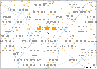 map of Dugrānwāla