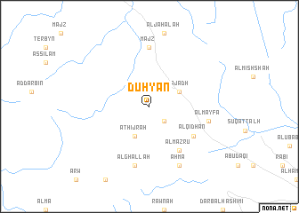 map of Ḑuḩyān