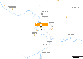 map of Dui Town