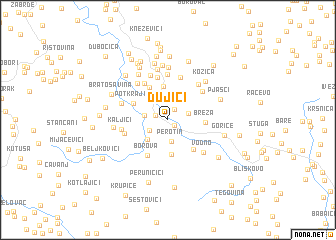 map of Dujići