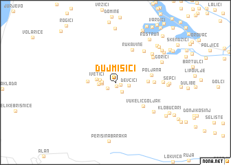 map of Dujmišići