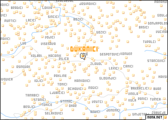 map of Dukanići