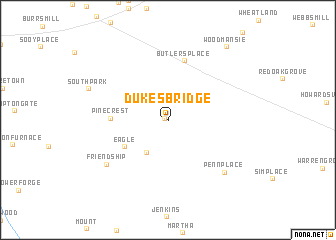 map of Dukes Bridge