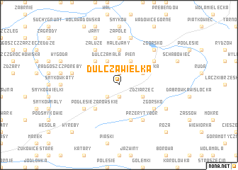 map of Dulcza Wielka