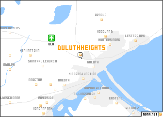 map of Duluth Heights