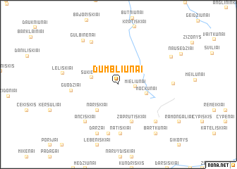map of Dumbliūnai
