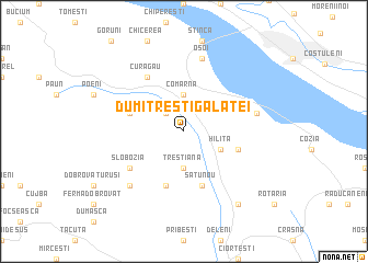 map of Dumitreşti-Gălăţei