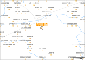 map of Dumšiai