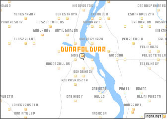 map of Dunaföldvár