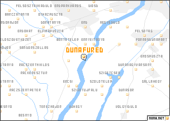 map of Dunafüred