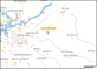 map of Dunagan