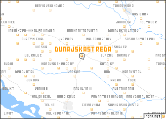 map of Dunajská Streda