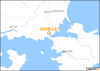 map of Dunalley