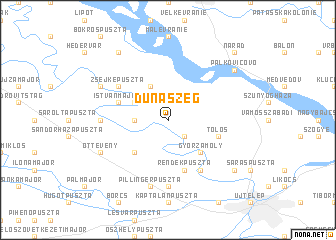 map of Dunaszeg