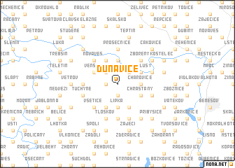 map of Dunávice