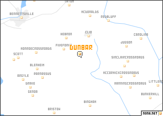 map of Dunbar