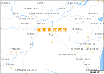 map of Dunbible Creek