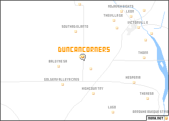 map of Duncan Corners